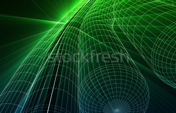 Wireframe abstract ingegneria Foto d'archivio © kentoh