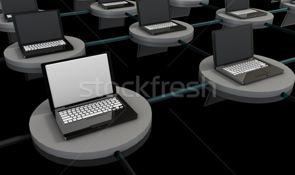Computer netwerk servers kunst technologie Stockfoto © kentoh