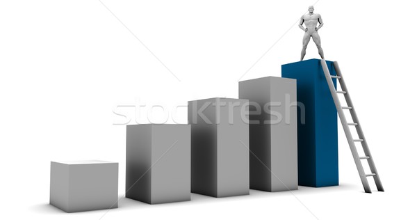 Individual succes top om om de afaceri timp Imagine de stoc © kentoh