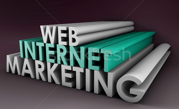 Marketing internetowy internetowych 3D formularza działalności Internetu Zdjęcia stock © kentoh