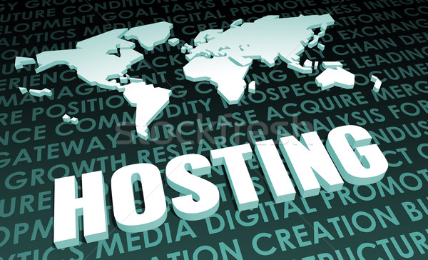 Stok fotoğraf: Hosting · sanayi · global · standart · 3D · harita