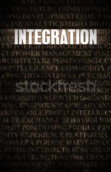 интеграция бизнеса мотивация каменной стеной стены фон Сток-фото © kentoh