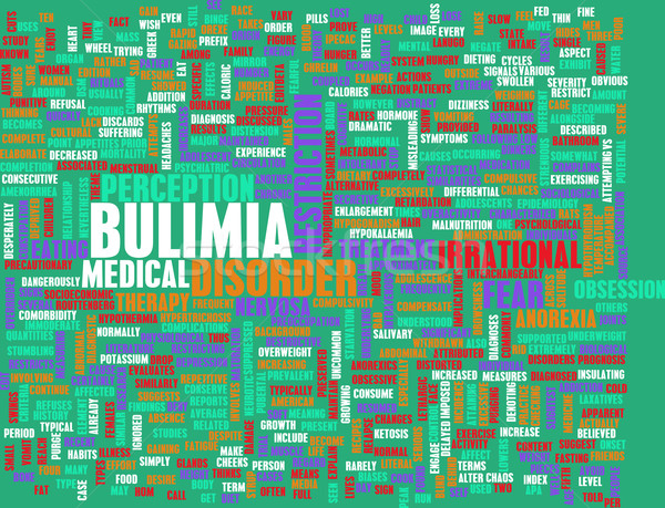 Bulimie medizinischen Diagnose Hintergrund Konzept Gesundheitswesen Stock foto © kentoh