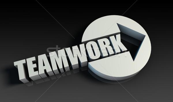 Teamwerk pijl werk werken grafiek presentatie Stockfoto © kentoh