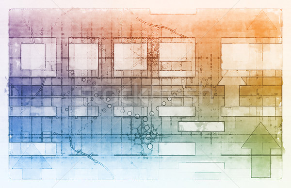 Avansat tehnologie futuristic abstract artă calculator Imagine de stoc © kentoh