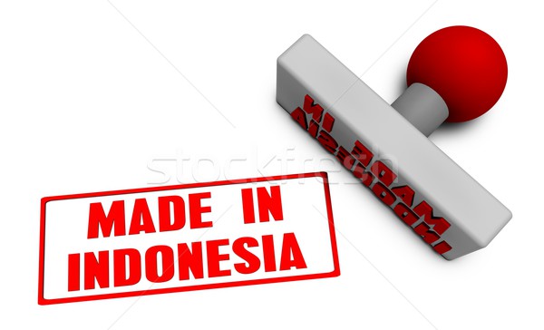 Indonezja pieczęć kotlet papieru 3D owoce Zdjęcia stock © kentoh