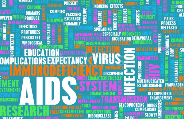 AIDS tudatosság megelőzés kampány művészet absztrakt Stock fotó © kentoh