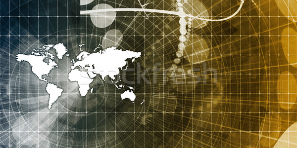 Globális kommunikáció pénzügyi adat osztás üzlet absztrakt Stock fotó © kentoh
