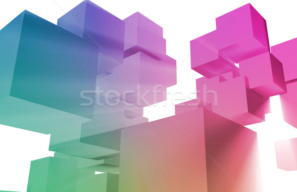 Daten Bergbau 3D weltweit global Mann Stock foto © kentoh