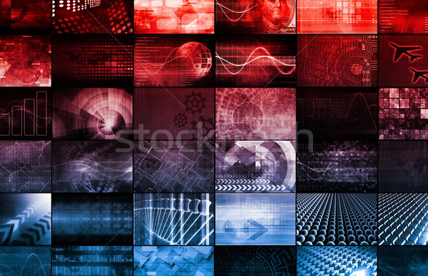 Interaktive Medien digitalen Unterhaltung Design Notebook Stock foto © kentoh