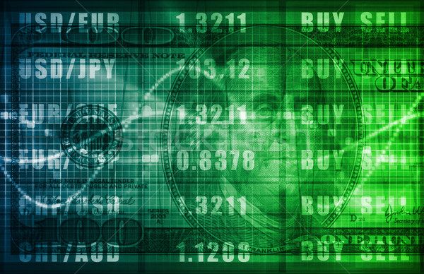 Forex Handel online Dollar Grafik Business Stock foto © kentoh