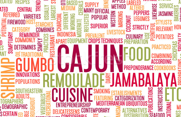 Cajun Food Menu Stock photo © kentoh