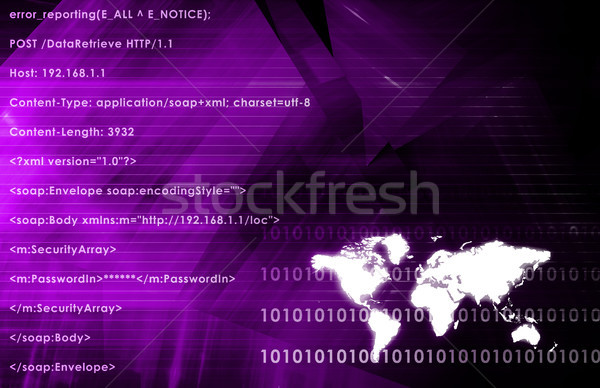 Mundo comunicaciones púrpura mapa resumen mundo Foto stock © kentoh