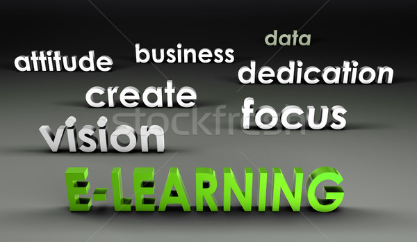 Online oktatás 3D bemutató üzlet háttér oktatás Stock fotó © kentoh
