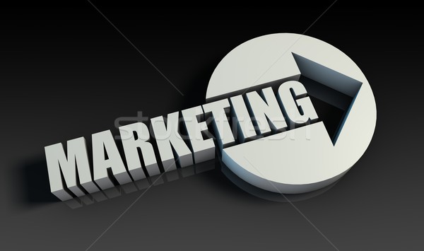 Marketing pijl business sleutel grafiek reclame Stockfoto © kentoh