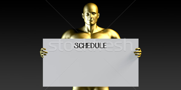 Foto stock: Programar · homem · cartaz · modelo