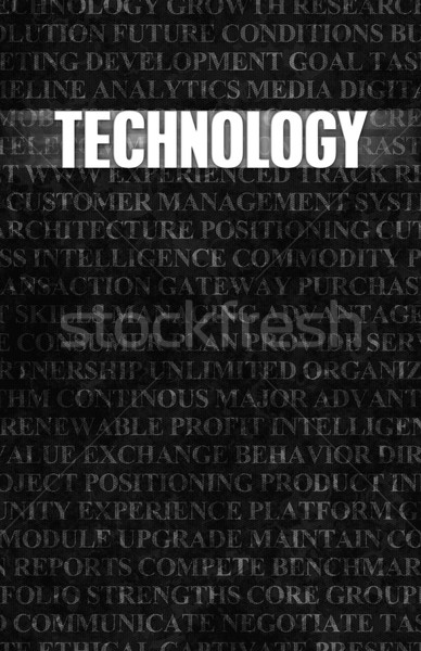 Tecnología negocios motivación muro de piedra pared fondo Foto stock © kentoh