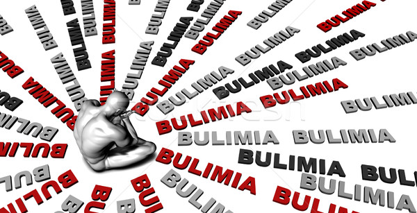 Bulimia victima plâns masculin om Imagine de stoc © kentoh