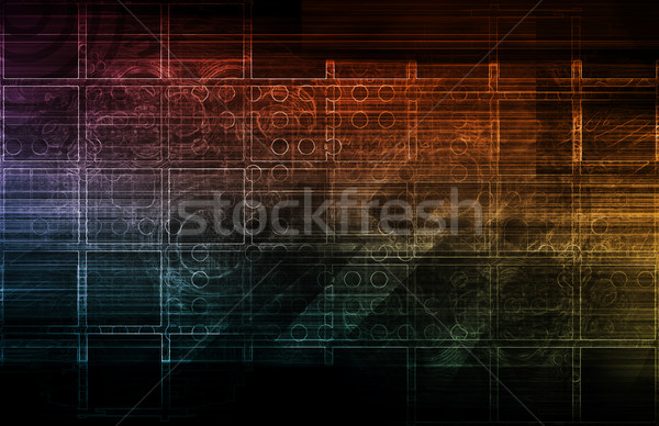 Prezentacji technologii Internetu tle dziedzinie sieci Zdjęcia stock © kentoh