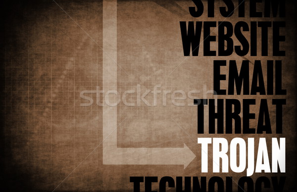 Trojaans paard computer veiligheid bedreiging bescherming Stockfoto © kentoh