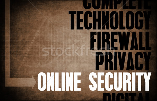 On-line segurança núcleo princípios negócio retro Foto stock © kentoh