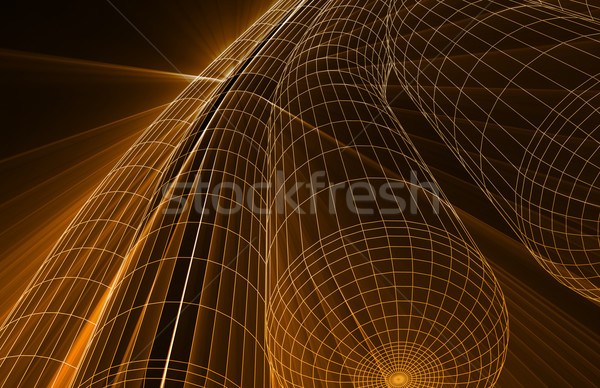 Wireframe abstract ingegneria Foto d'archivio © kentoh