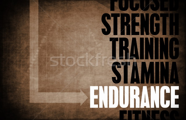 Endurance core principes rétro formation informations Photo stock © kentoh