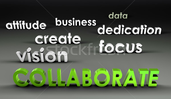 Samenwerken 3D presentatie business achtergrond corporate Stockfoto © kentoh