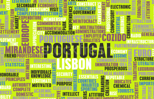 Portugal land abstract kunst business voetbal Stockfoto © kentoh