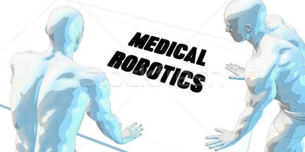 Médicaux robotique discussion réunion d'affaires art hommes [[stock_photo]] © kentoh