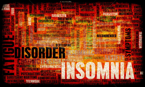 Slapeloosheid slaap wanorde grunge medische achtergrond Stockfoto © kentoh