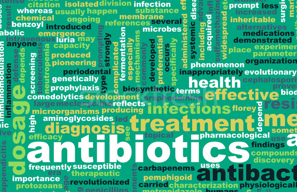 Antibiotikum tabletták orvosi gyógyszer törődés gyógyszertár Stock fotó © kentoh