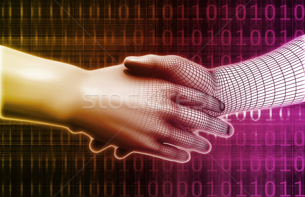 Digital Handshake Stock photo © kentoh
