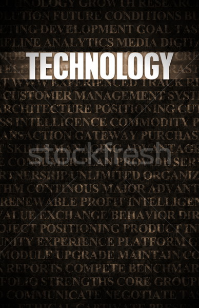 Tecnologia negócio motivação stonewall parede fundo Foto stock © kentoh