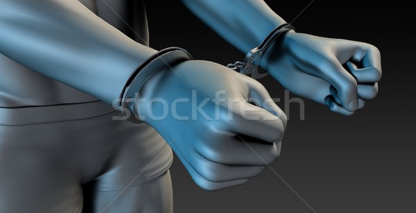 Man in Handcuffs Stock photo © kentoh