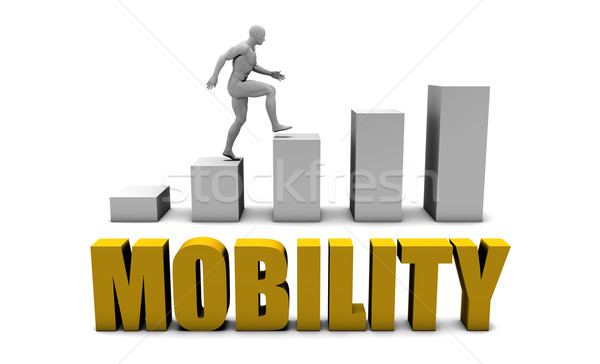 Mobilität Business Prozess Corporate Gold Stock foto © kentoh