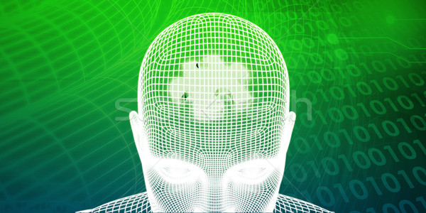 Beyin işlemci insan akla bellek bilgisayar Stok fotoğraf © kentoh