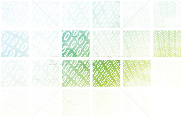 Digitalen Signal Technologie abstrakten Muster Kunst Stock foto © kentoh