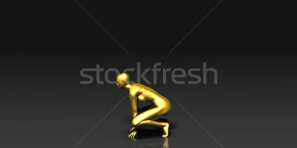 The Crouch Yoga Pose Stock photo © kentoh