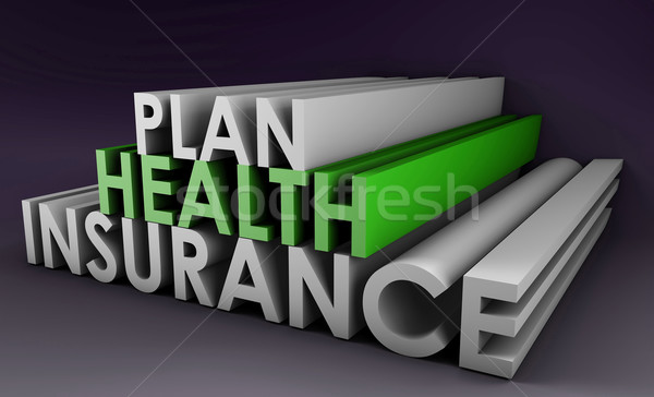Krankenversicherung Plan Politik 3D Kunst Büro Stock foto © kentoh