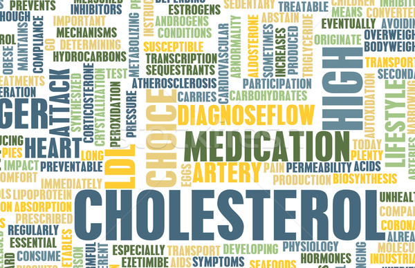 Groß Cholesterin Warnung Diagnose medizinischen Herz Stock foto © kentoh