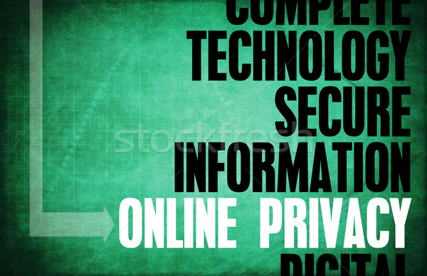 On-line privacidade núcleo princípios negócio retro Foto stock © kentoh