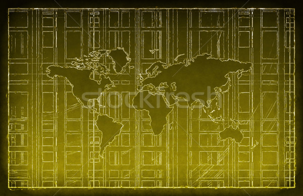 Világutazás tábla rajz terv világ felirat Stock fotó © kentoh