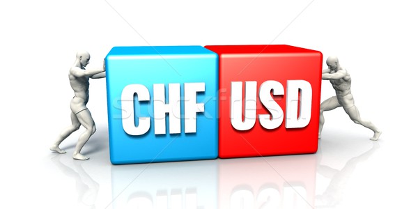 美元 貨幣 對 藍色 紅色 商業照片 © kentoh