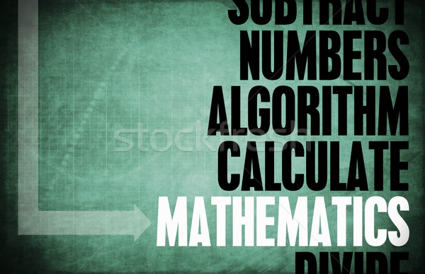 Foto d'archivio: Matematica · aritmetica · texture · sfondo · istruzione · retro