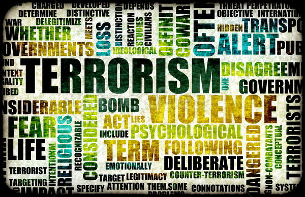 Zdjęcia stock: Terroryzm · alarm · wysoki · terrorysta · groźba · poziom