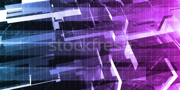 統合された ビジネス コンピュータ 抽象的な サーバー 背景 ストックフォト © kentoh