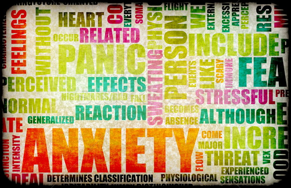 Anxiété stress travaux cerveau colère tristesse Photo stock © kentoh