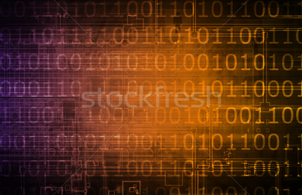 Cyberprzestrzeń dwójkowy danych sztuki komputera Zdjęcia stock © kentoh