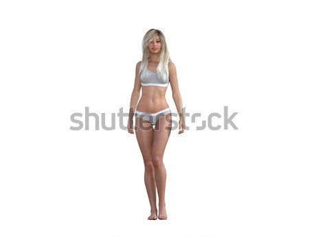 Behandeling liposuctie kruis achtergrond schoonheid jonge Stockfoto © kentoh
